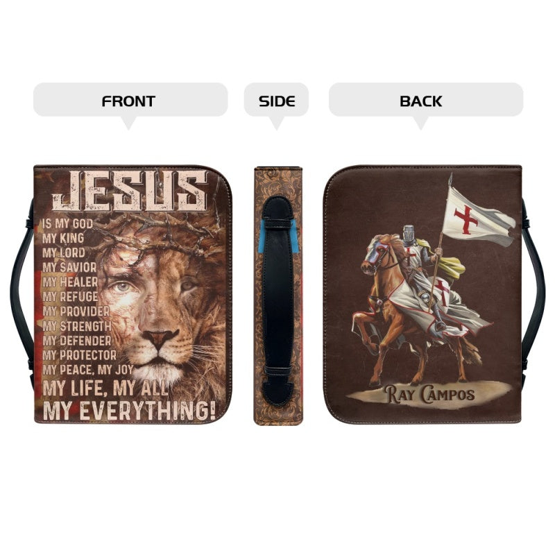 Jesus My Life My All Personalized Bible Cover