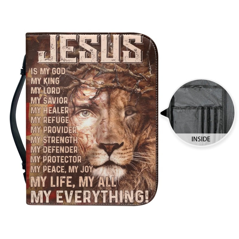 Jesus My Life My All Personalized Bible Cover