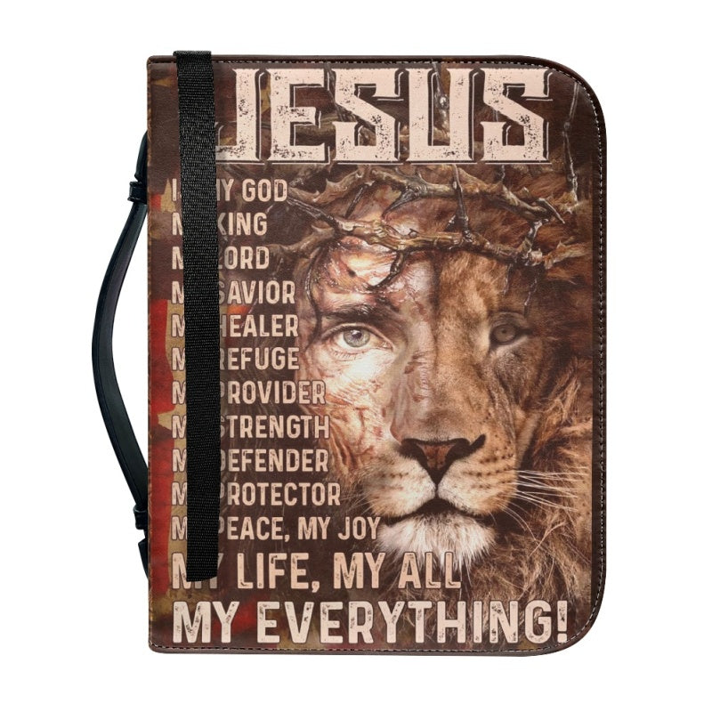 Jesus My Life My All Personalized Bible Cover