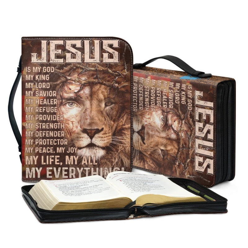 Jesus My Life My All Personalized Bible Cover