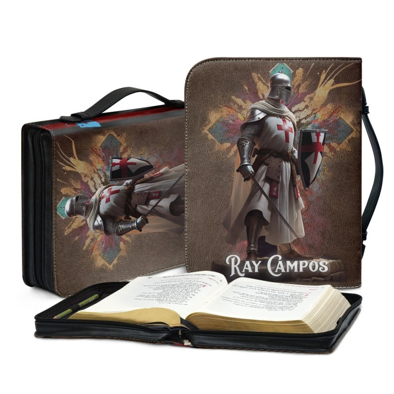 Personalized Lion & Cross Warrior Bible Cover
