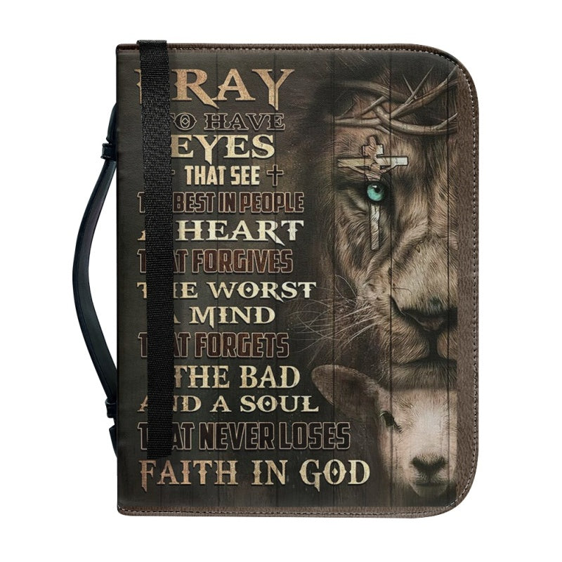 Personalized Lion & Cross Warrior Bible Cover