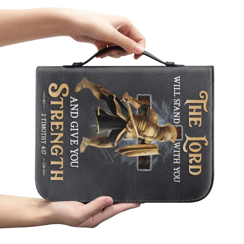 Personalized Warrior Lion Cross Bible Cover