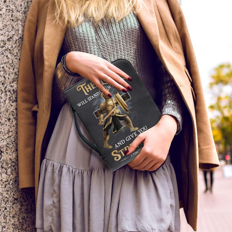 Personalized Warrior Lion Cross Bible Cover