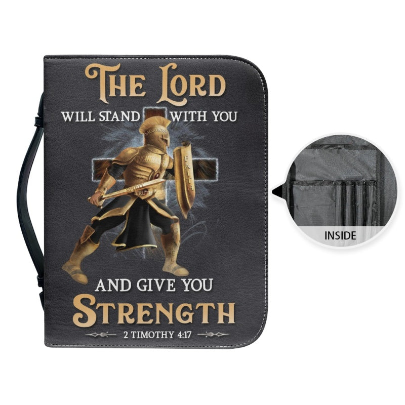 Personalized Warrior Lion Cross Bible Cover