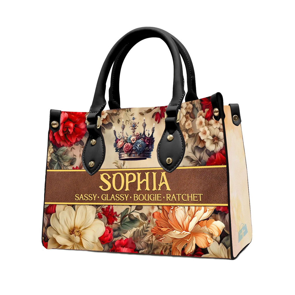 Custom Monogrammed Leather Handbag
