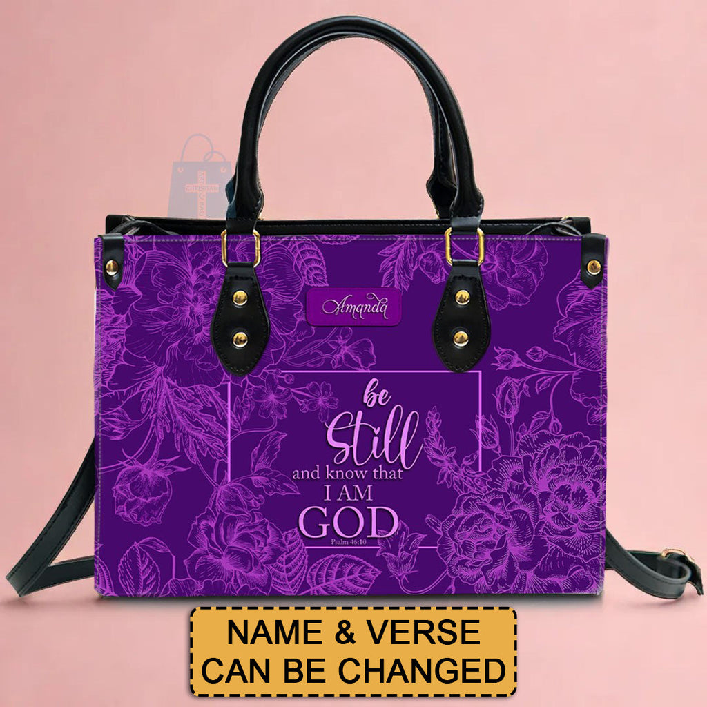 Personalized Christian Leather Handbag