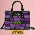 Personalized Christian Faith Leather Handbag