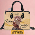 I Am Strong & Beautiful Custom Leather Handbag