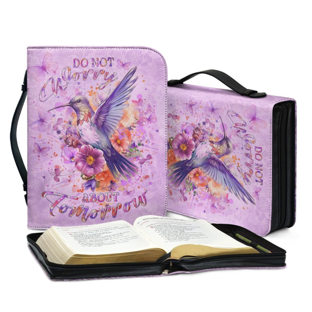 Personalized Purple Hummingbird Bible Cover
