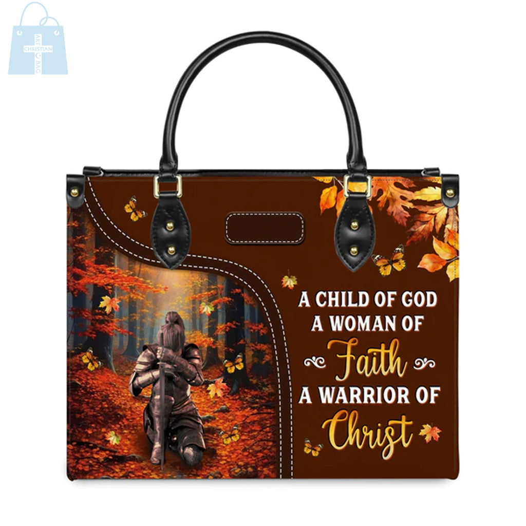 Woman of Faith Warrior of Christ Leather Handbag