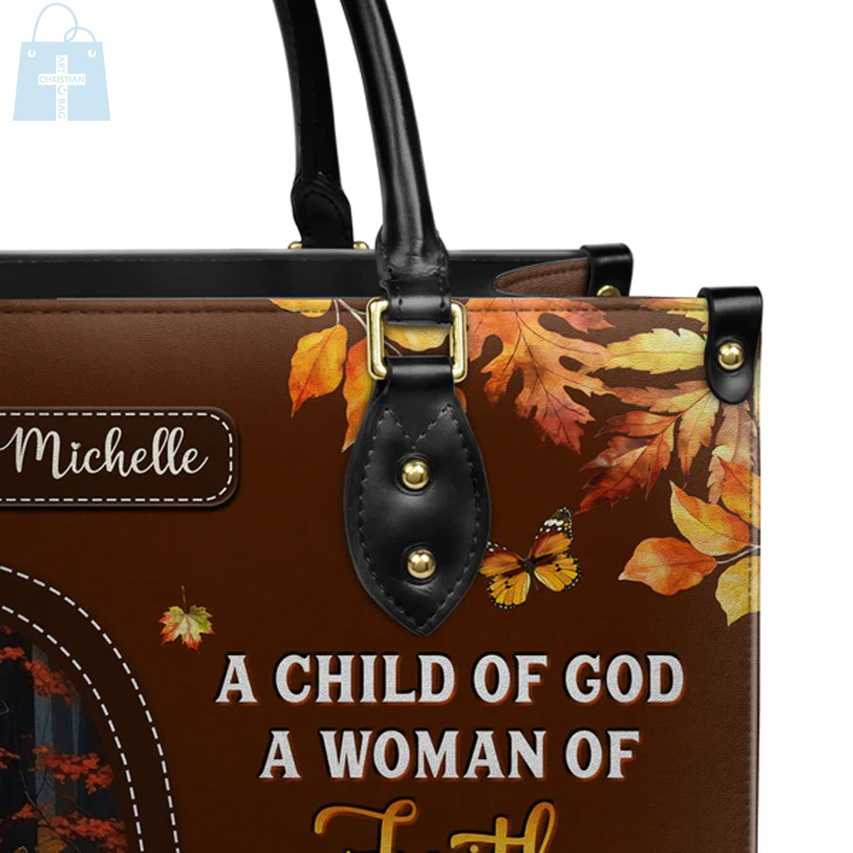 Woman of Faith Warrior of Christ Leather Handbag