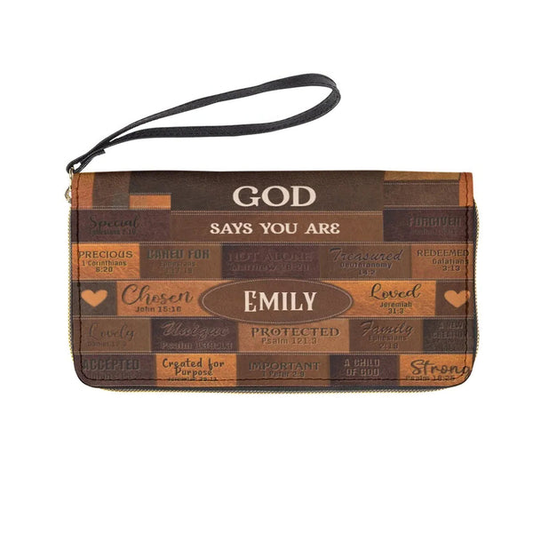 God Says You Are Personalized Clutch Purse