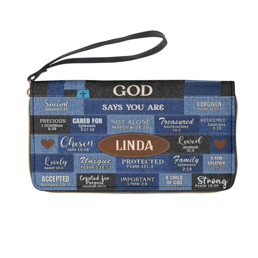 God Says You Are Personalized Clutch Purse