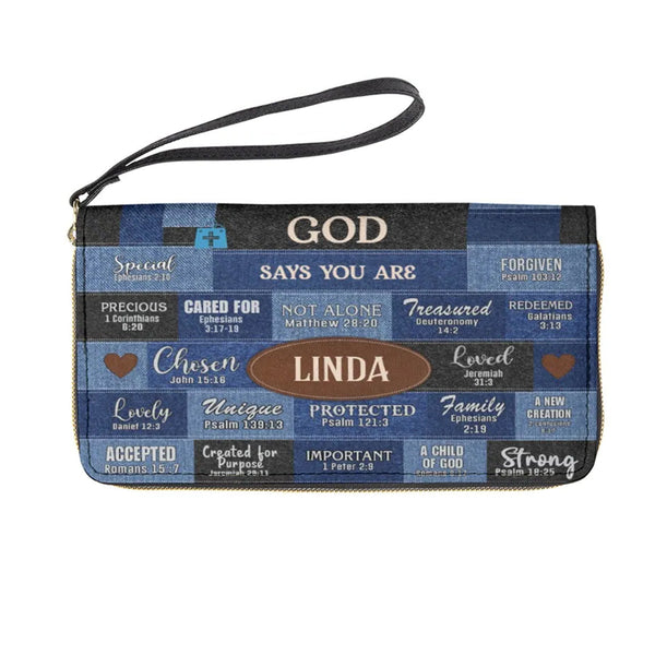 God Says You Are Personalized Clutch Purse