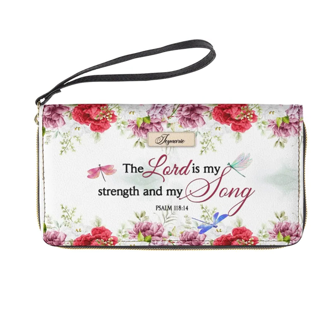 The Lord Is My Strength Personalized Clutch Purse