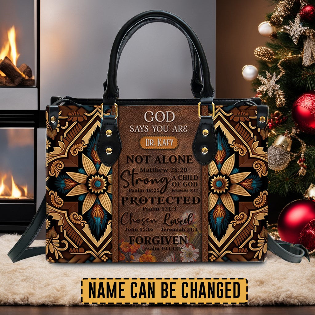 God Says You Are Southwest Leather Handbag