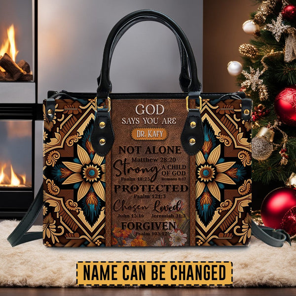 God Says You Are Southwest Leather Handbag