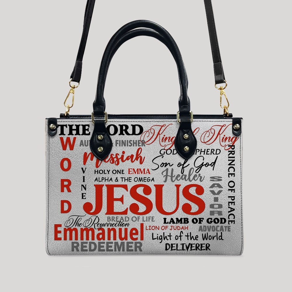 Personalized Christian Faith Leather Handbag