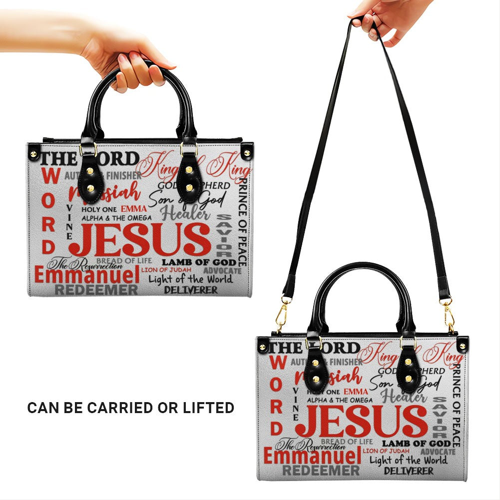 Personalized Christian Faith Leather Handbag