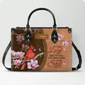 Exodus 14:14 Cardinal Christian Leather Handbag