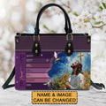 Personalized Sacred Name Leather Tote Bag