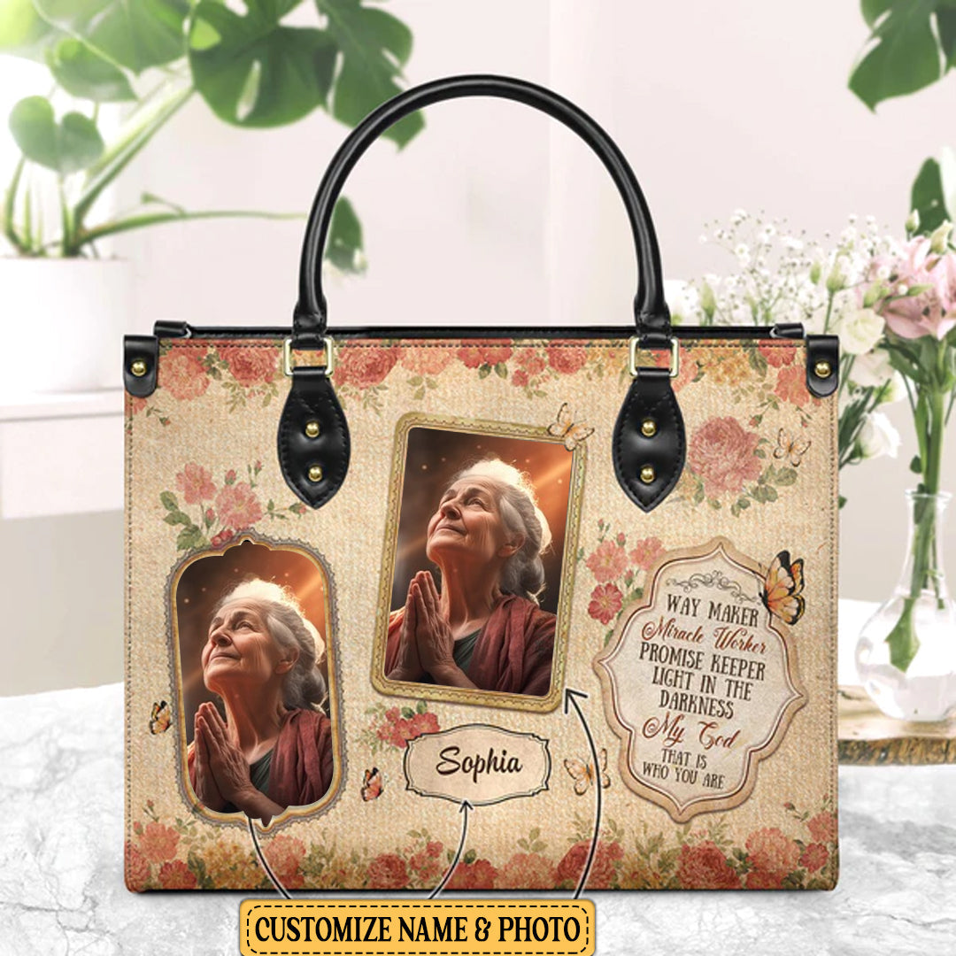 Way Maker Promise Keeper Leather Handbag