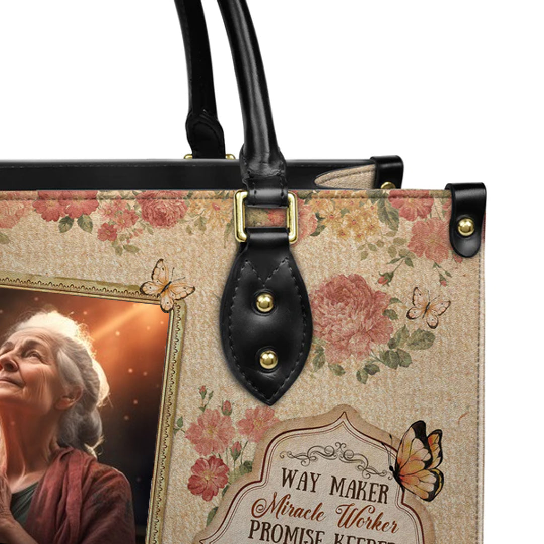 Way Maker Promise Keeper Leather Handbag