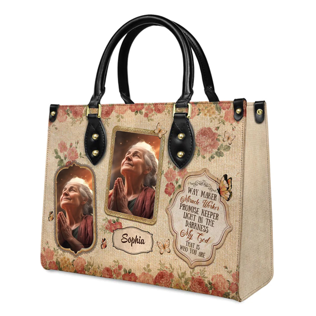 Way Maker Promise Keeper Leather Handbag