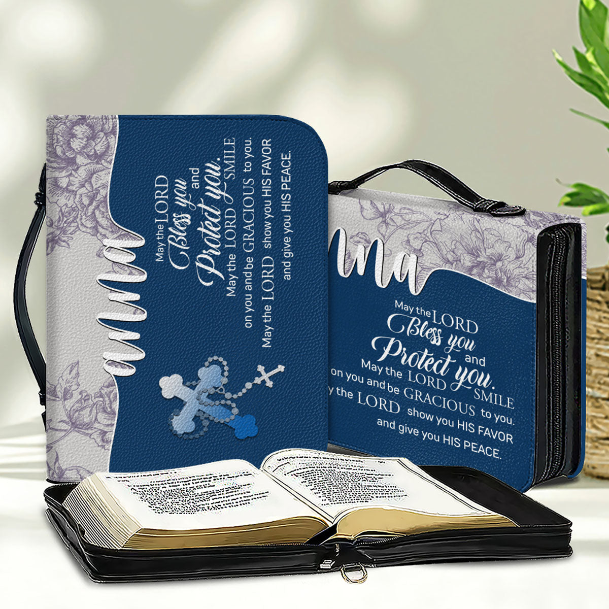 Personalized Bible Cover & Leather Handbag