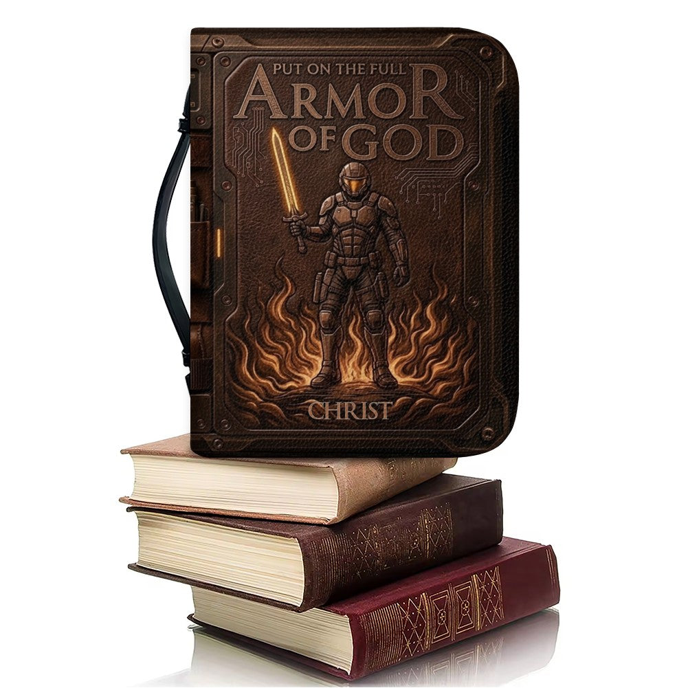 Personalized Armor of God Leather Bible Cover