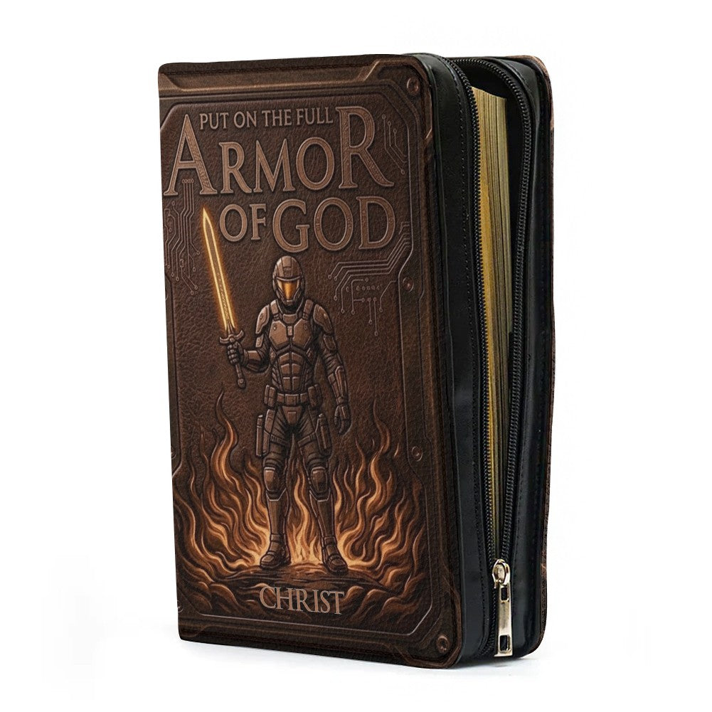 Personalized Armor of God Leather Bible Cover
