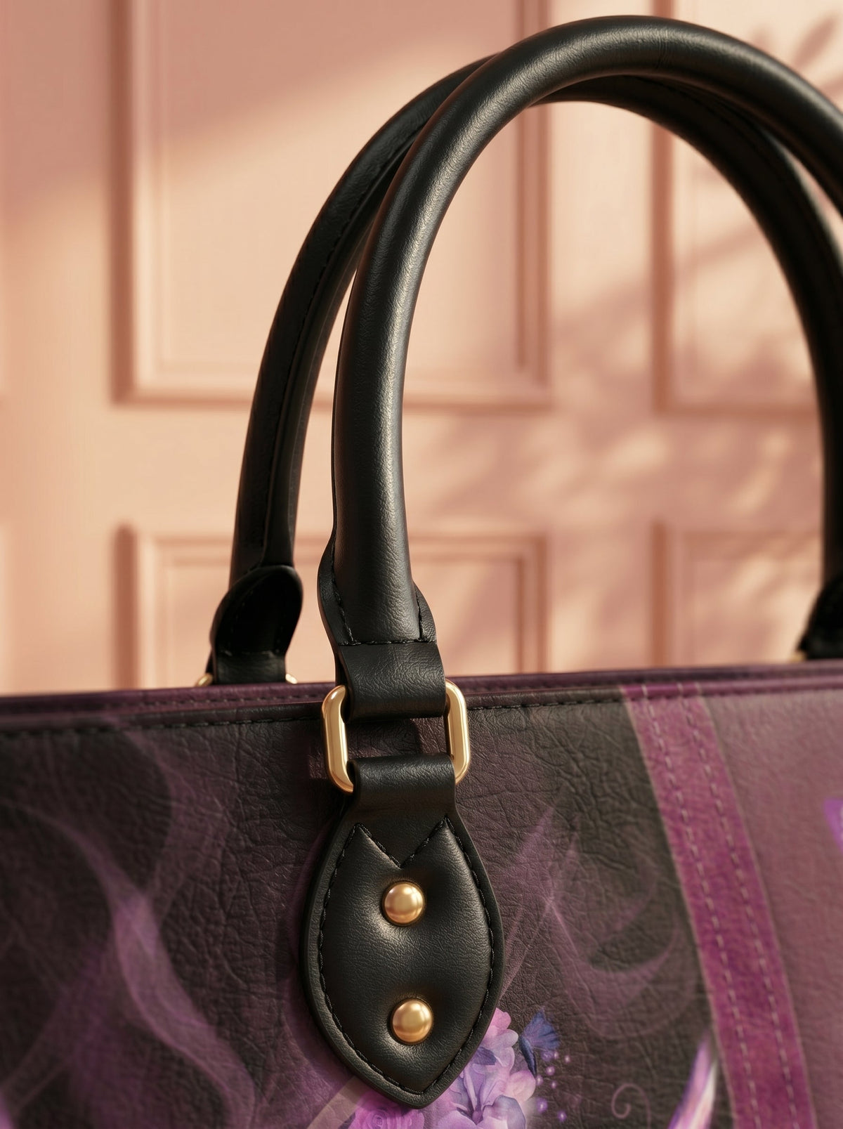 Courage Joshua 1:9 Bible Verse Leather Handbag