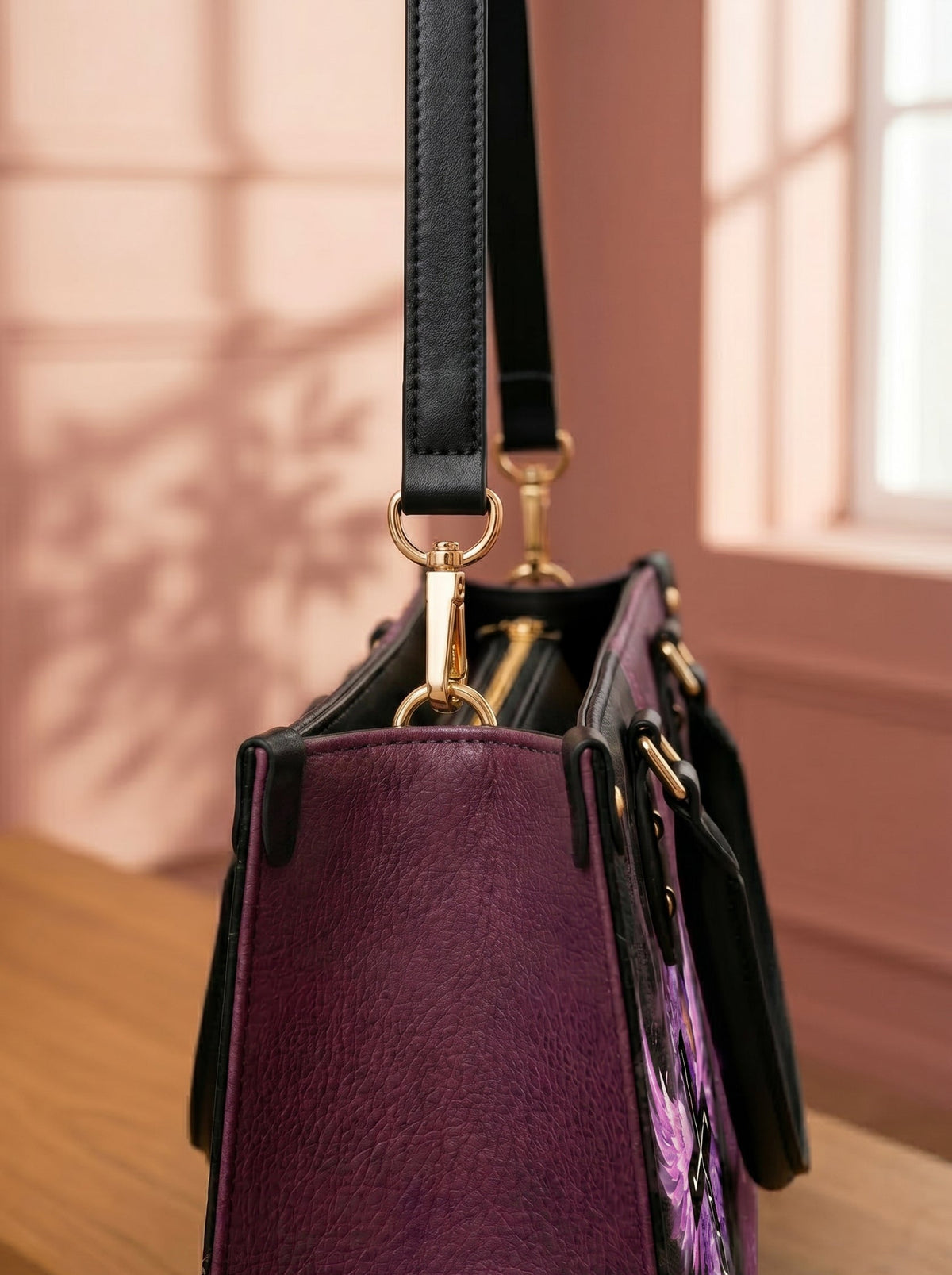 Courage Joshua 1:9 Scripture Leather Handbag