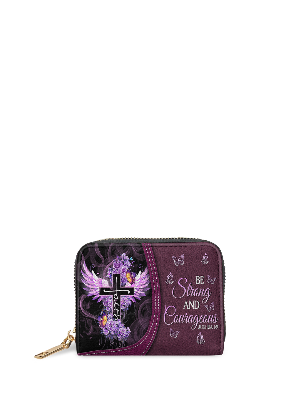 Courage Joshua 1:9 Christian Mini Wallet