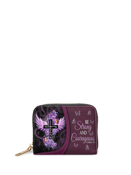 Courage Joshua 1:9 Christian Mini Wallet