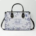 Personalized Bible Verse Leather Handbag