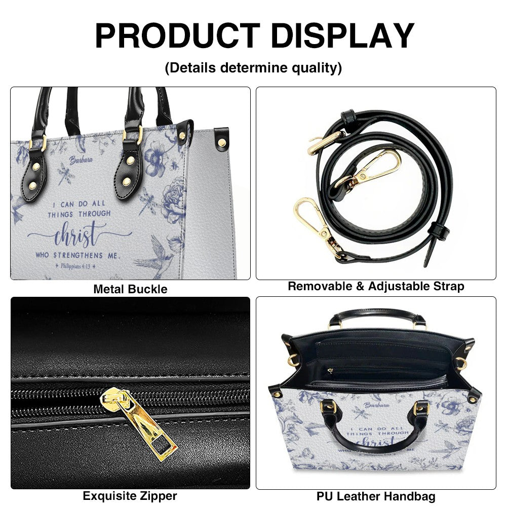 Personalized Bible Verse Leather Handbag