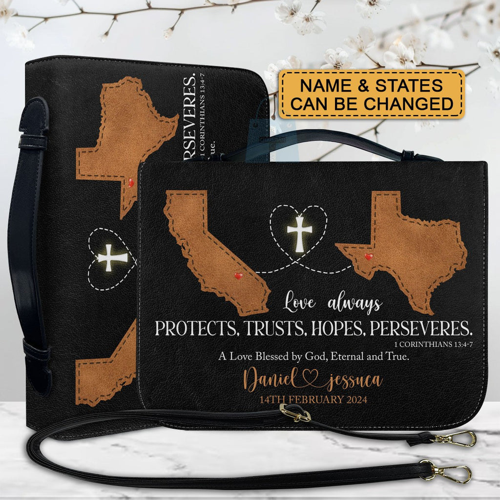 Personalized Faith and Love Bible Cover