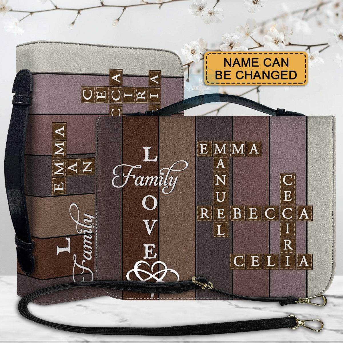 Personalized Custom Name Family Bible Cover