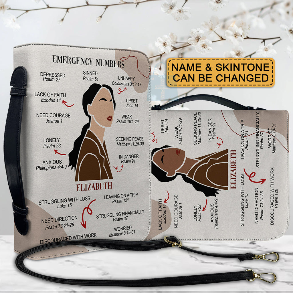 Personalized Emergency Numbers Bible Cover