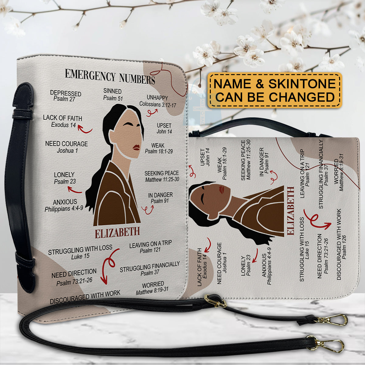 Personalized Emergency Numbers Bible Cover