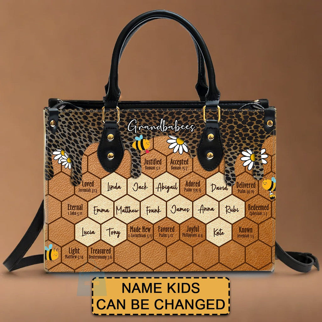 Personalized Proverbs 31:25 Leather Handbag