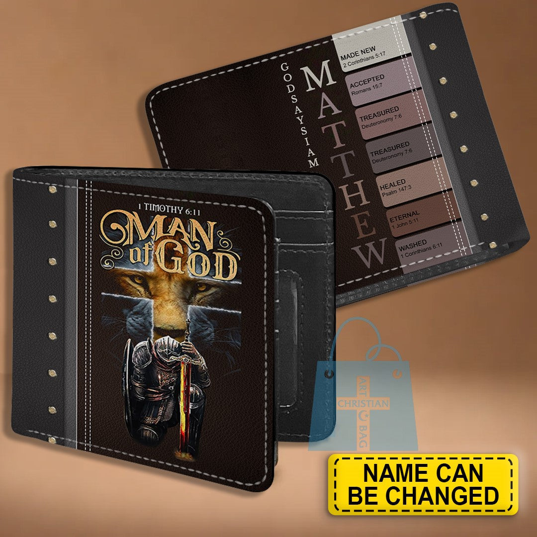 Personalized Son of the King Men's Leather Wallet