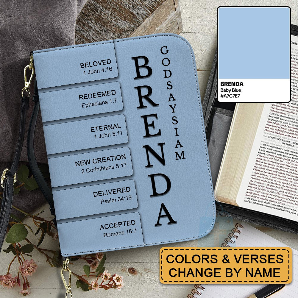 Personalized Bible Cover with Custom Name & Verse