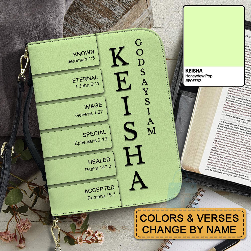 Personalized Bible Cover with Custom Name & Verse