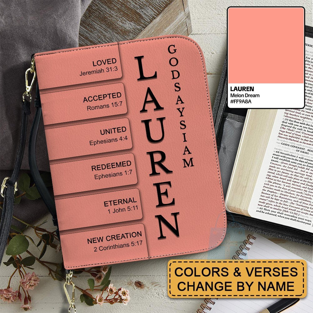 Personalized Bible Cover with Custom Name & Verse