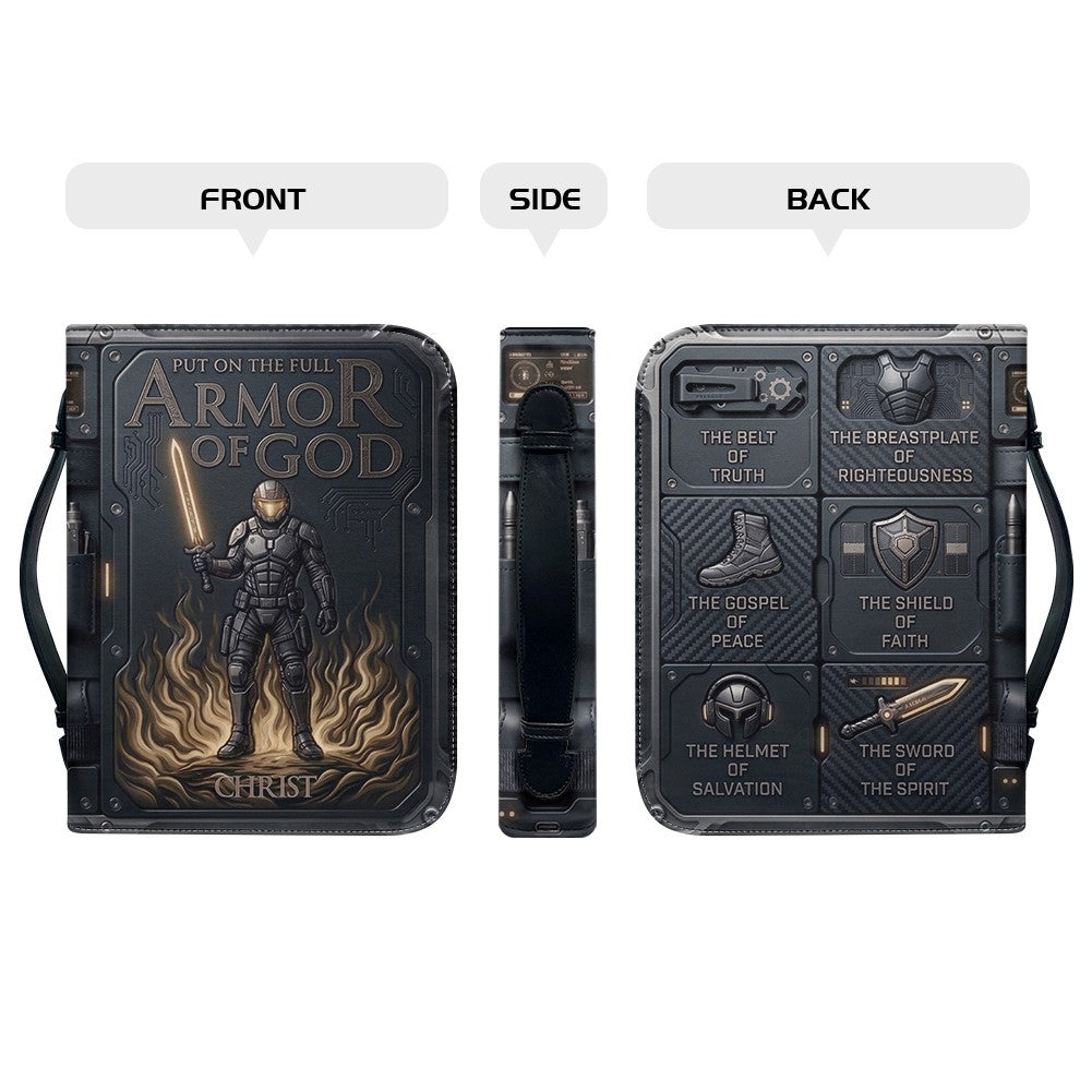 Personalized Armor of God Leather Bible Cover