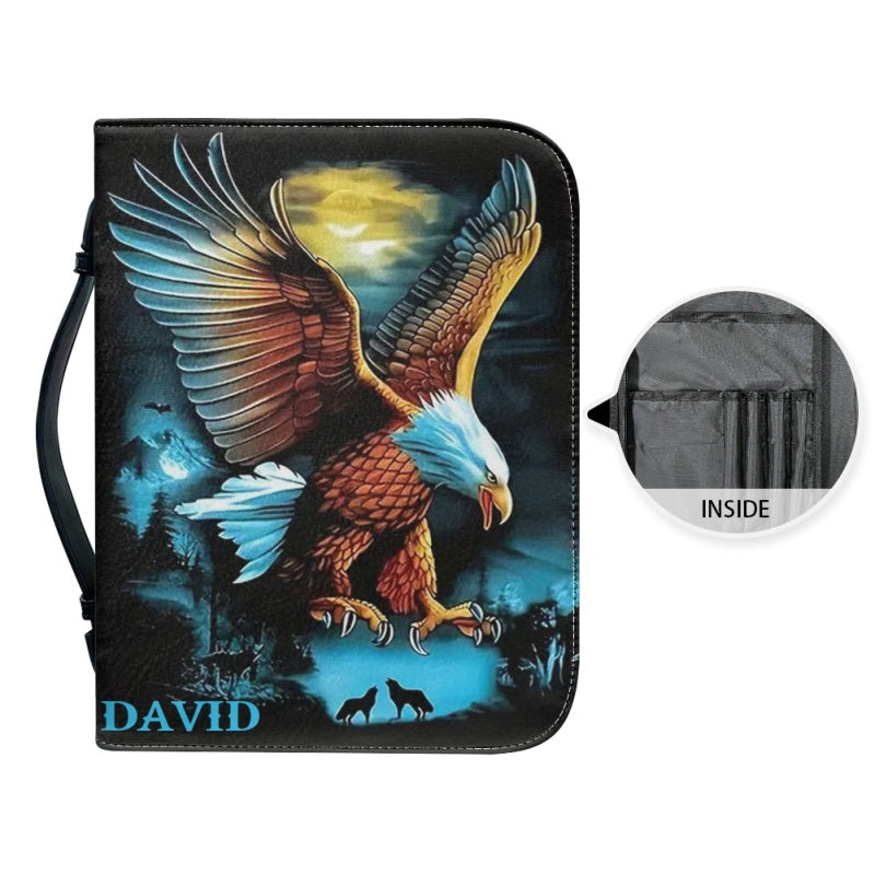 Personalized Eagle Bible Cover with Custom Name