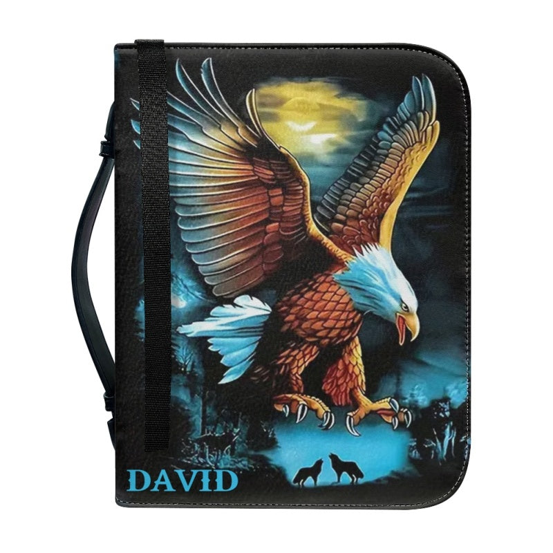 Personalized Eagle Bible Cover with Custom Name